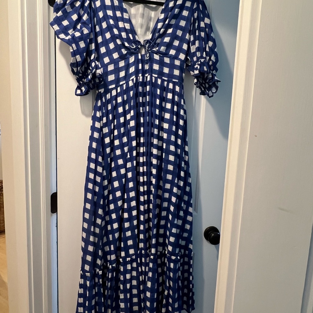 Cleobella Navy and White Maxi Dress